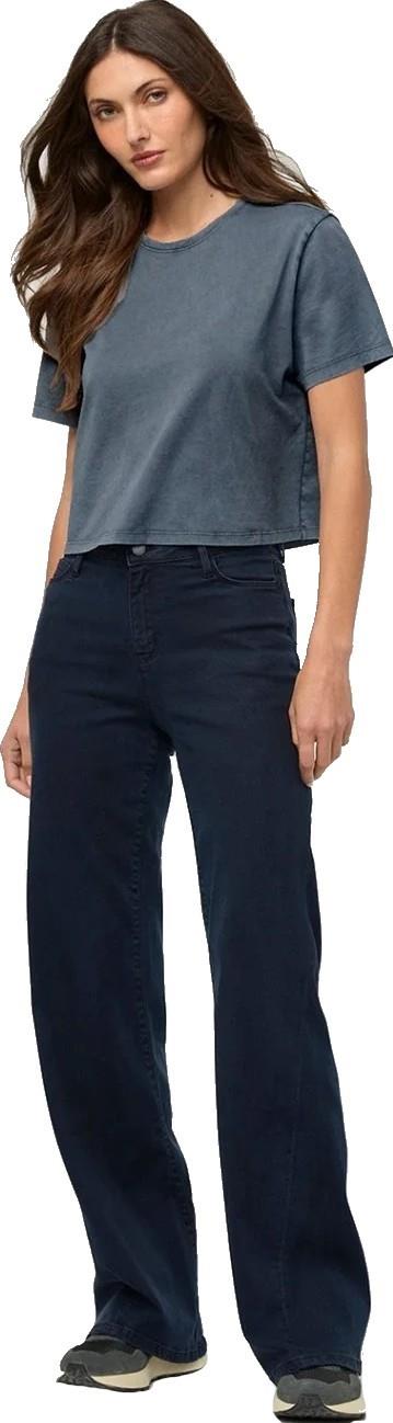 PurePima Boxy Tee - Womens - washed stone blue 1