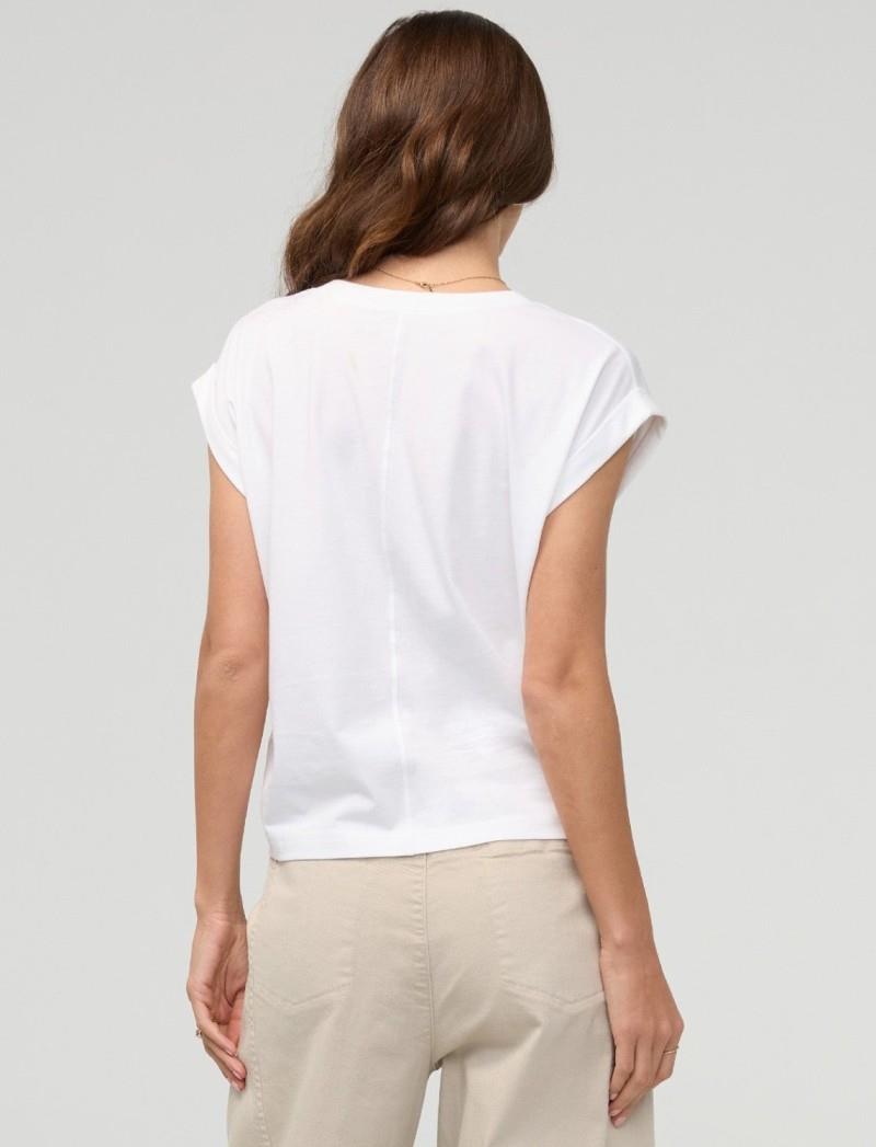 PurePima Dolman V-Neck - Womens - white 1