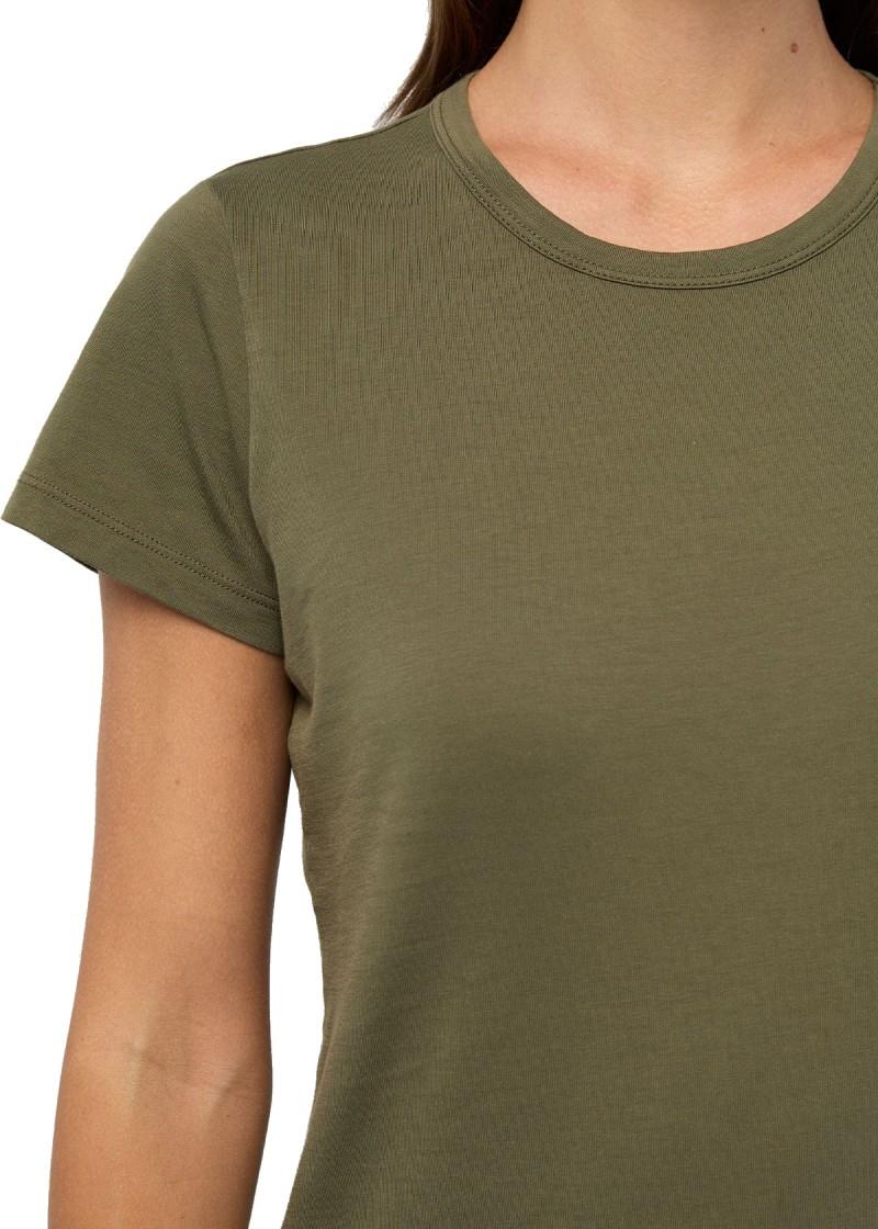 PurePima Slim Crew - Womens - kelp 1