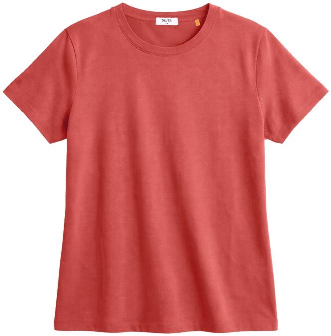 PurePima Slim Crew - Womens - poppy 1