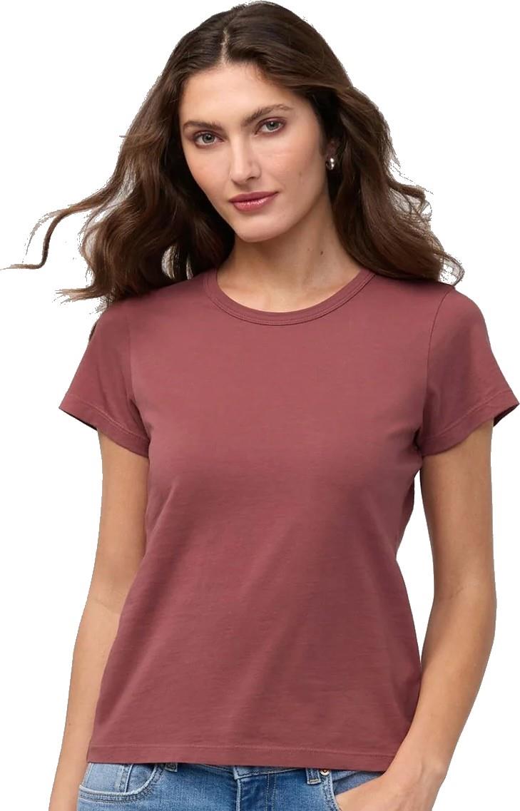 PurePima Slim Crew - Womens - red clay 1