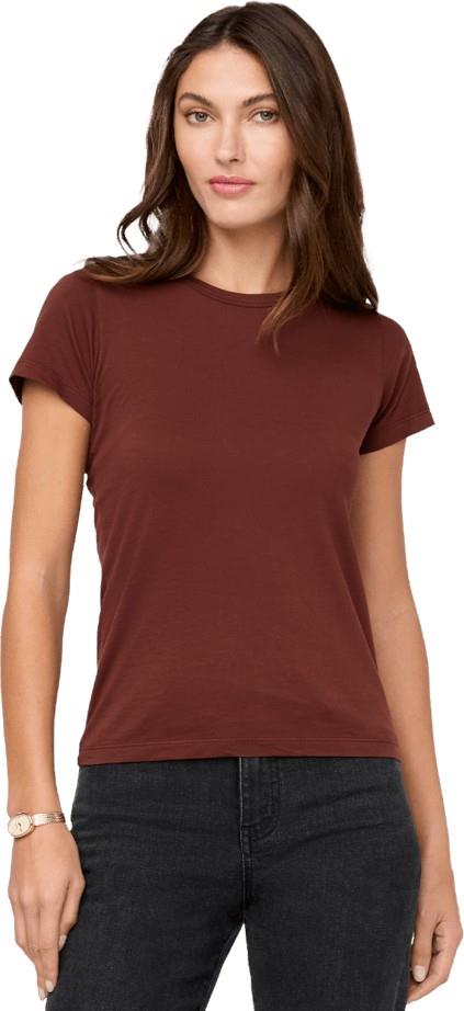 PurePima Slim Crew - Womens - rich maroon 1