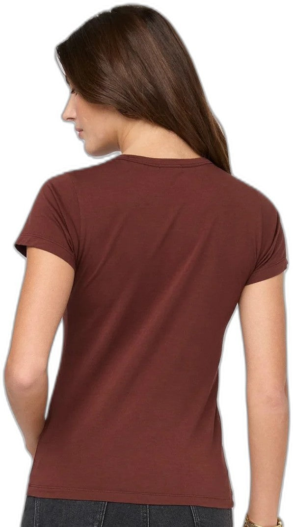 PurePima Slim Crew - Womens - rich maroon 1