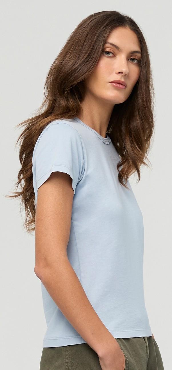 PurePima Slim Crew - Womens - washed glacier 1