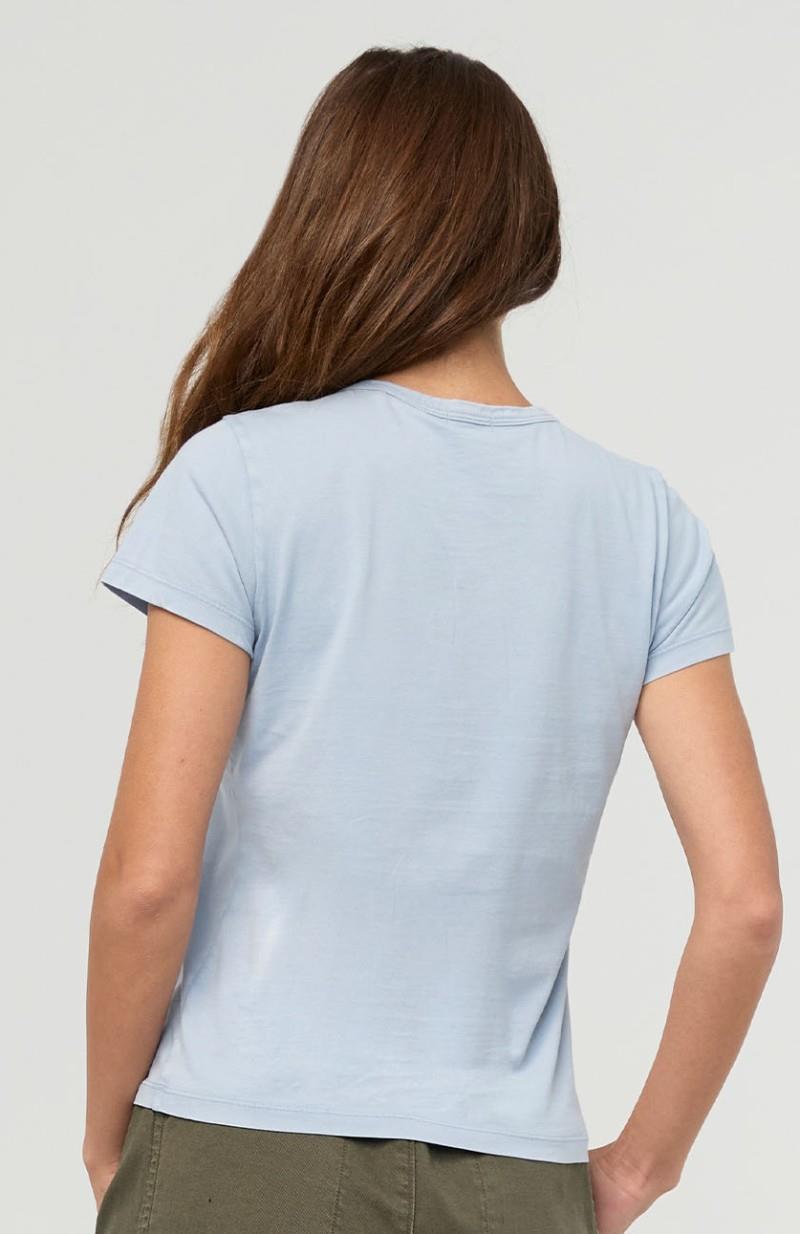 PurePima Slim Crew - Womens - washed glacier 1