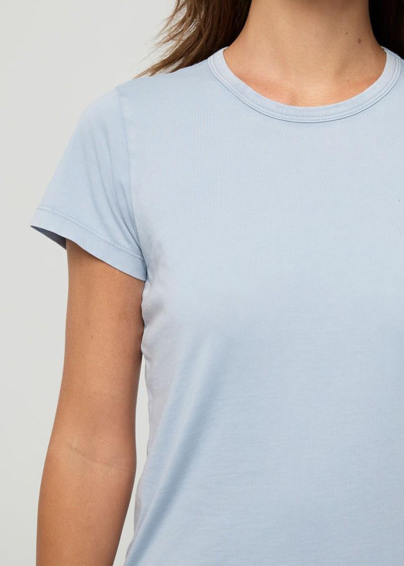 PurePima Slim Crew - Womens - washed glacier 1