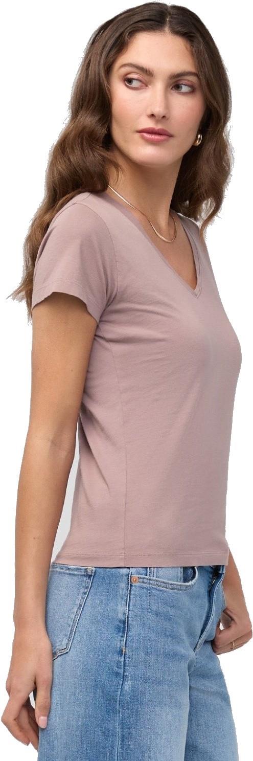 PurePima Slim V-Neck - Womens - hazy mauve 1