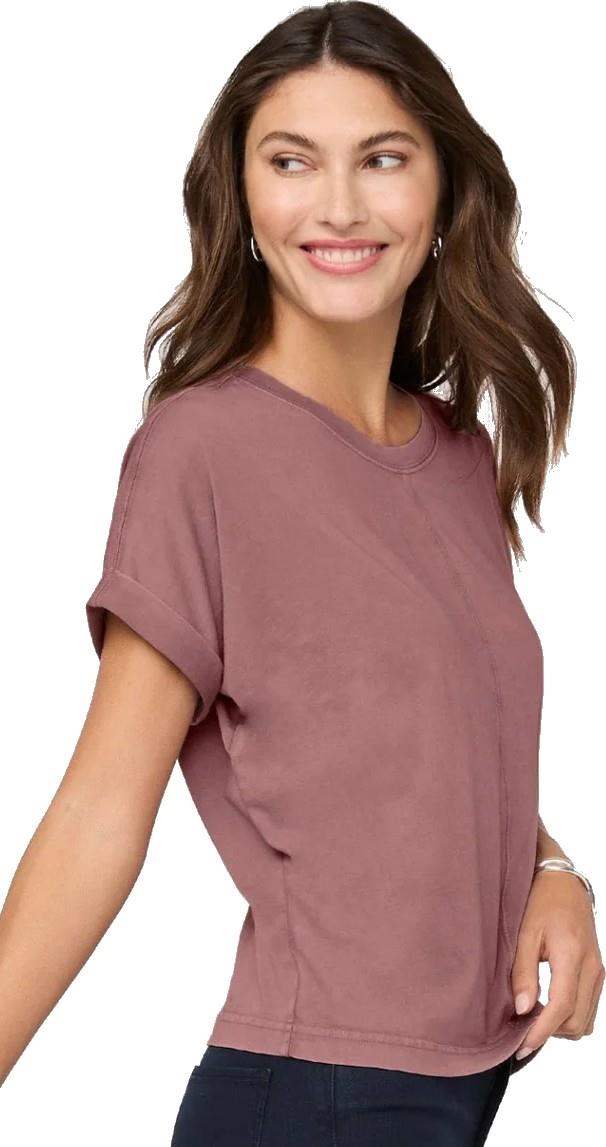 PurePima Vintage Dolman Tee - Womens - washed mauve 1