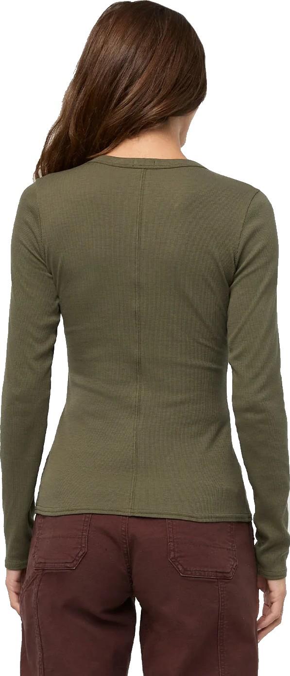 Ribbed Pima LS Henley - Womens - kelp 1