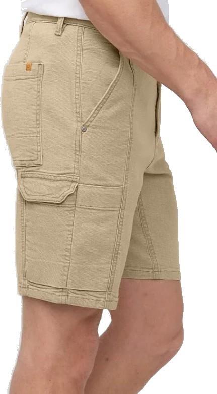 Stretch Canvas Cargo Shorts, 9" Inseam - Mens - tan 1