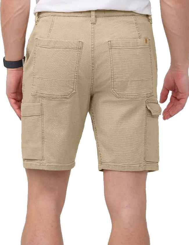 Stretch Canvas Cargo Shorts, 9" Inseam - Mens - tan 1