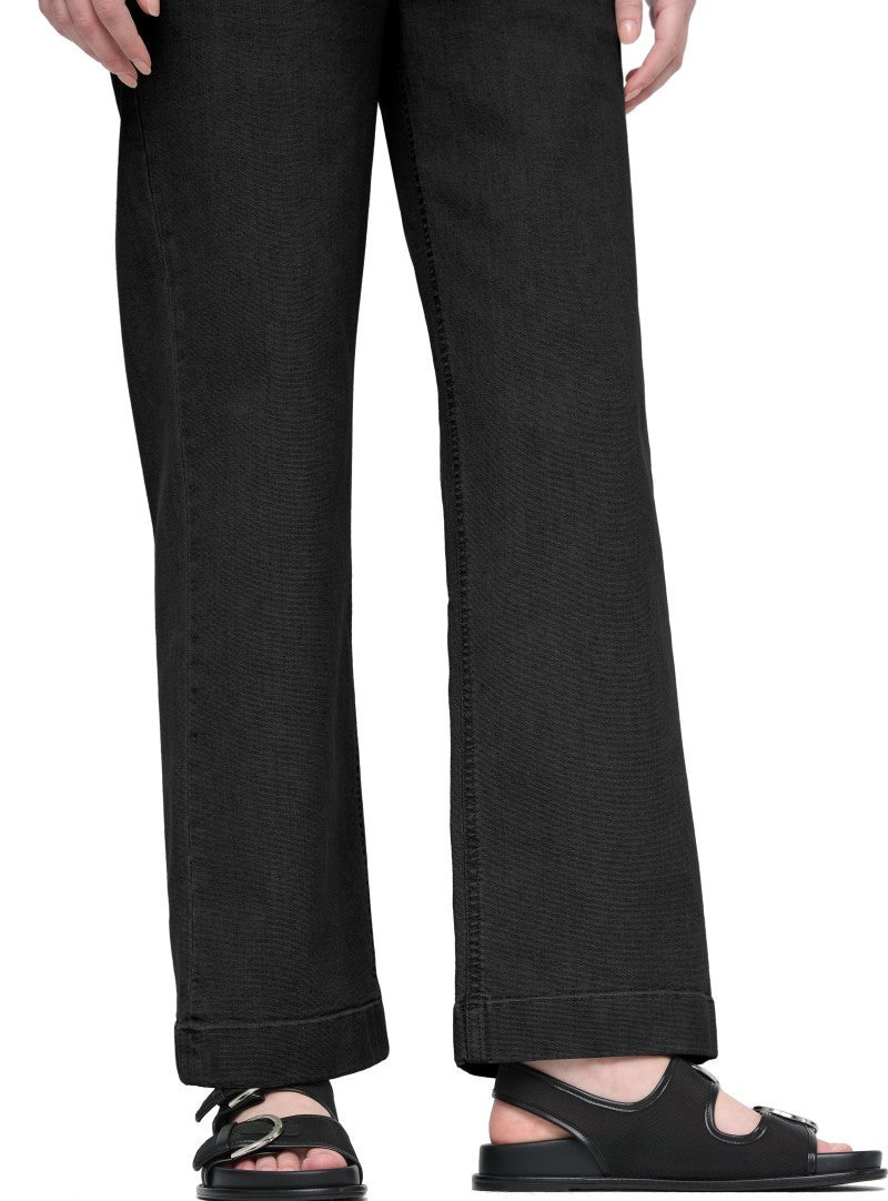 Stretch Canvas Girlfriend Jumpsuit, 30" Inseam - Womens - black 1