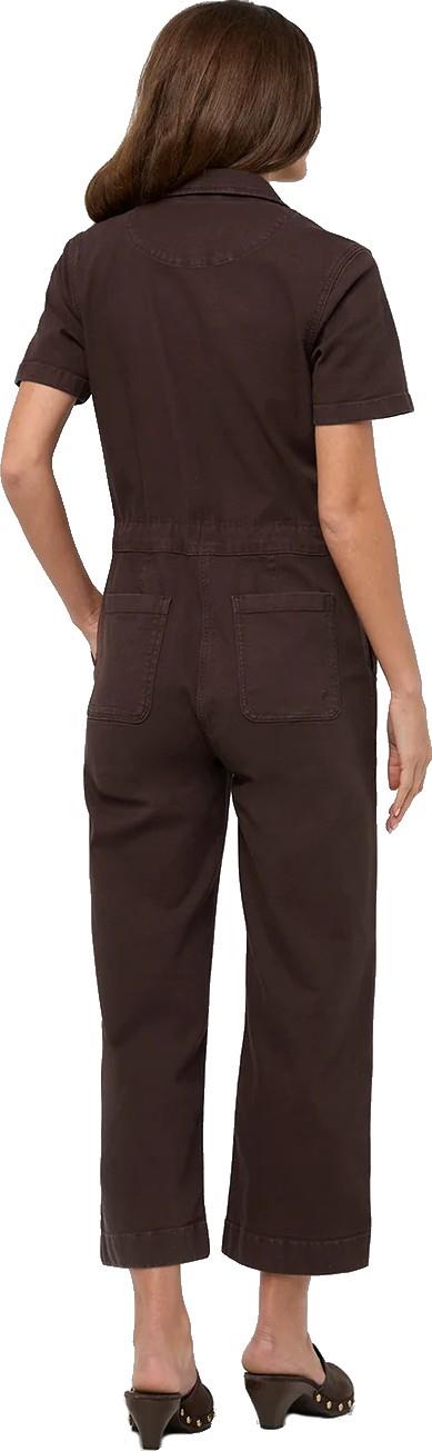 Stretch Canvas Girlfriend Jumpsuit, 30" Inseam - Womens - garment dye espresso 1