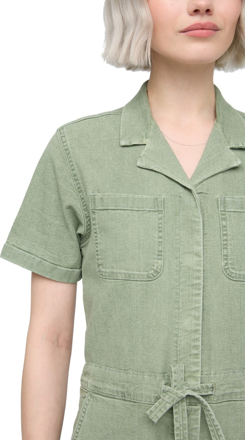 Stretch Canvas Girlfriend Jumpsuit, 30" Inseam - Womens - light pine 1