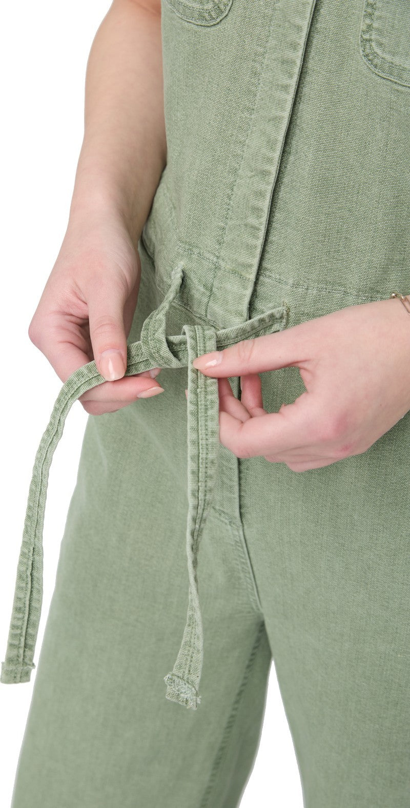 Stretch Canvas Girlfriend Jumpsuit, 30" Inseam - Womens - light pine 1