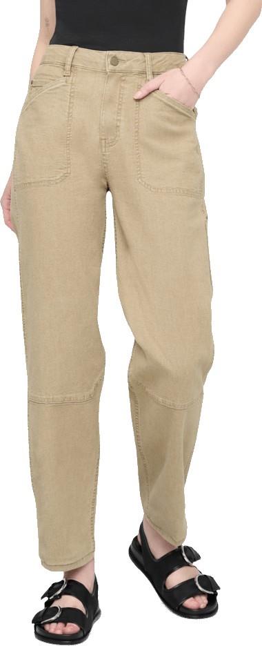 Stretch Canvas Utility Pants, 28" Inseam - Womens - tan 1