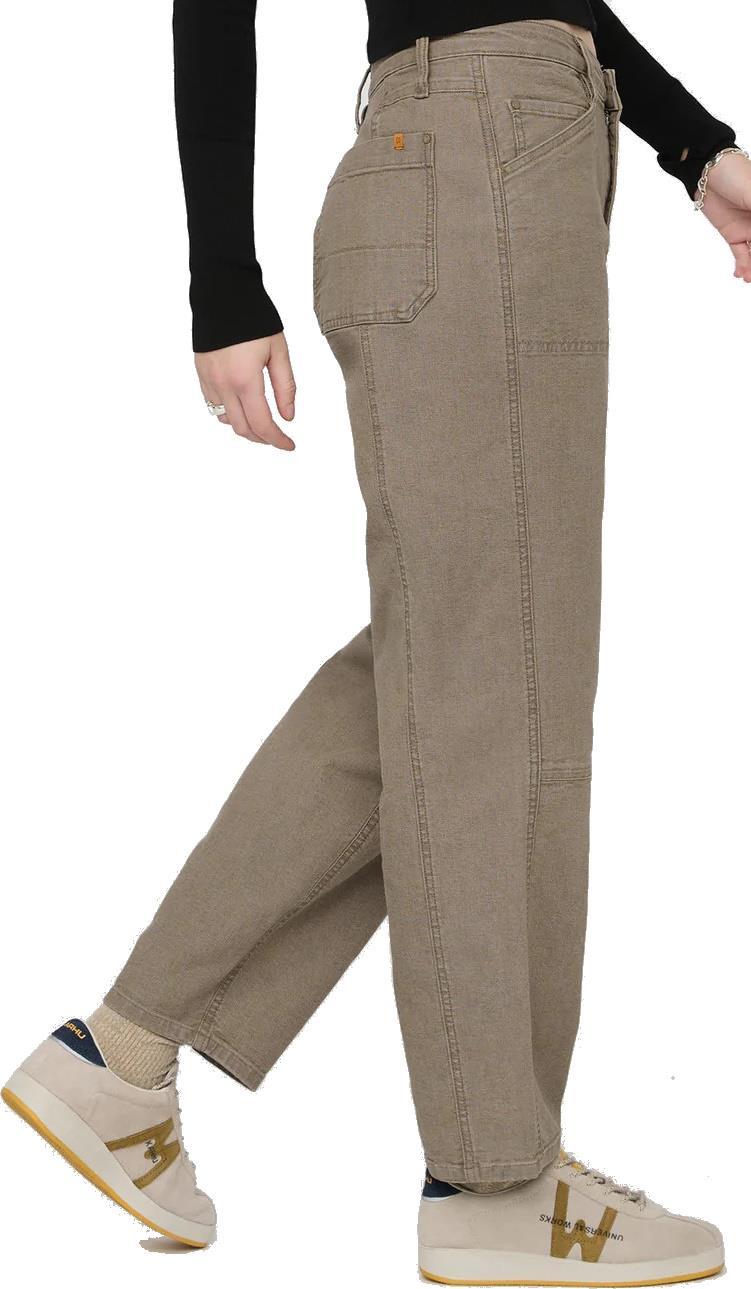 Stretch Canvas Utility Pants, 30" Inseam - Womens - teak 1
