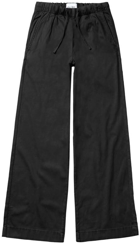 Twill Easy Pants, 30" Inseam - Womens - black 1