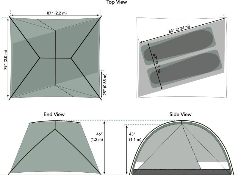X-Dome 2- Regular / Aluminum Pole Set - not applicable 1
