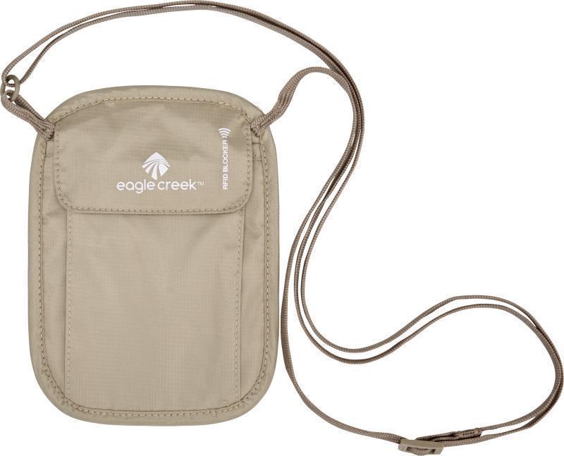 RFID Blocker Neck Wallet - Tan 1