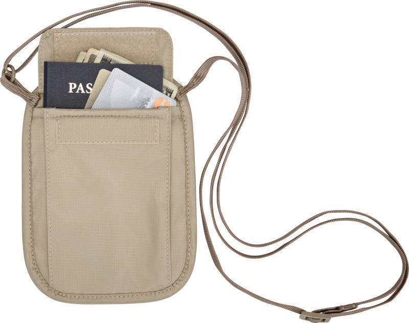 RFID Blocker Neck Wallet - Tan 3