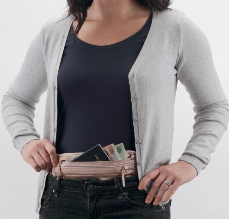 Silk Undercover Money Belt - Rose 6