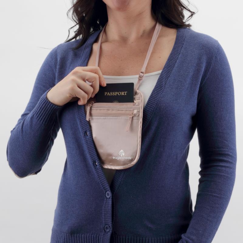 Silk Undercover Neck Wallet - Rose 4