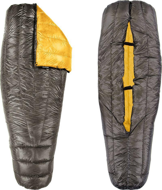 Enigma Quilt 850, -6C / 20F, Long Wide - charcoal / yellow 1