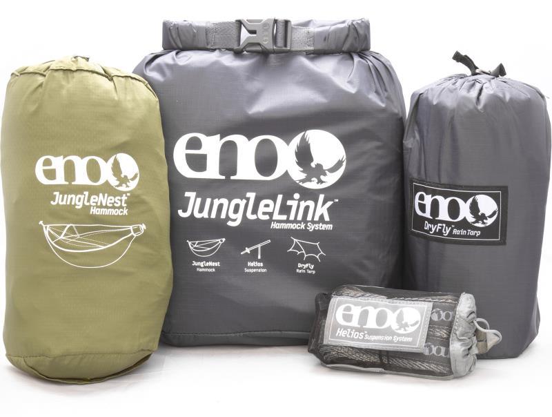 JungleLink Hammock System - charcoal / evergreen 1