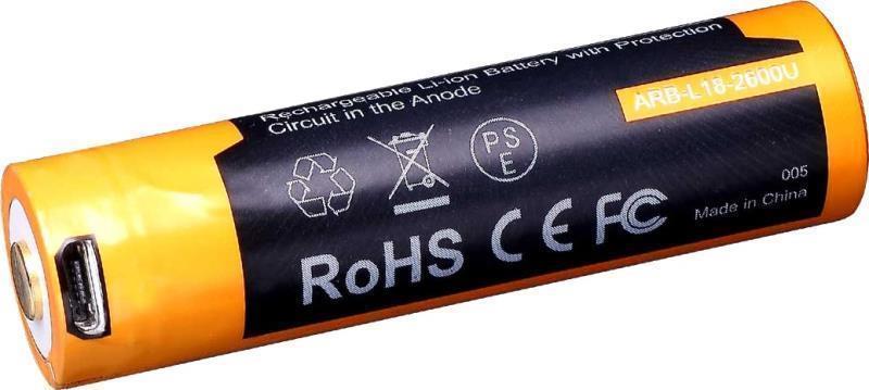 ARB-L18 18650 2600mAh Battery - USB Rechargable - Not Applicable 2
