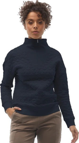 Astrid Zip Neck Sweatshirt - Womens - night 1