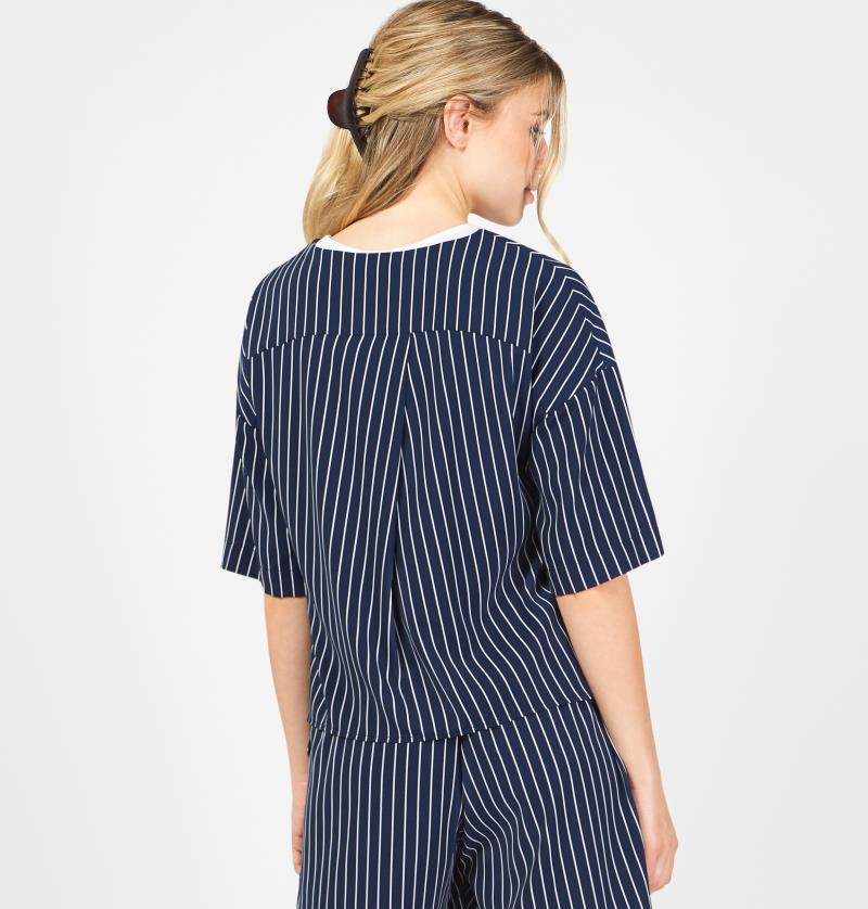 Belle Mare Top - Womens - pin stripe sail 1