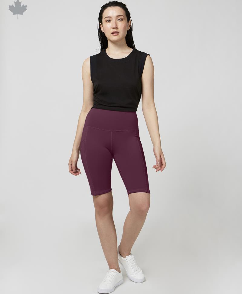 Bloomfield Bike Shorts, 10" Inseam - Womens - grape 1