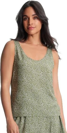 Chloe Tank Top - Womens - ditsy flora olivine 1
