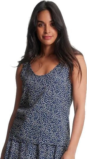 Chloe Tank Top - Womens - ditsy flora sail 1