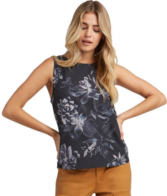 Etosha Sleeveless Top - Womens - Succulent Black 1