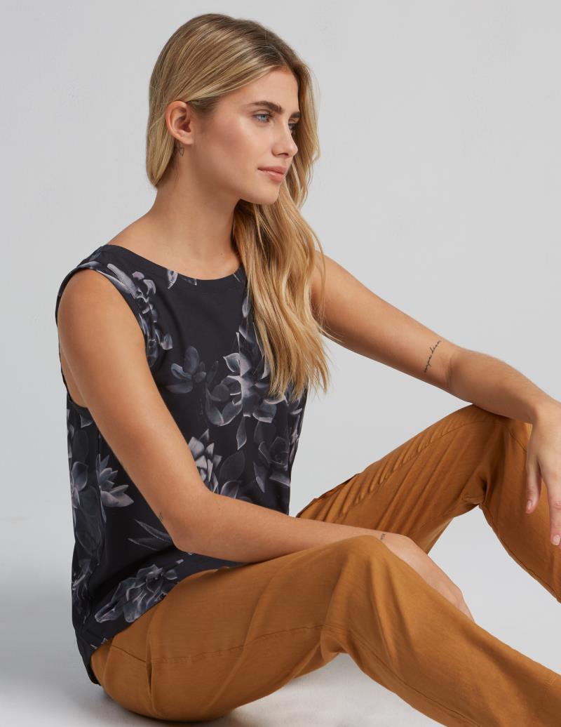 Etosha Sleeveless Top - Womens - Succulent Black 5