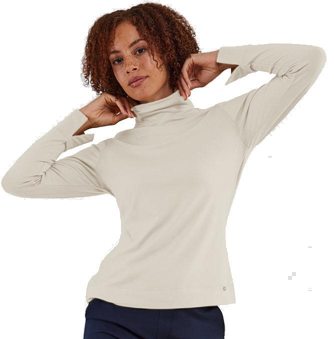 Everyday Turtle Neck Top - Womens - Pearl 1