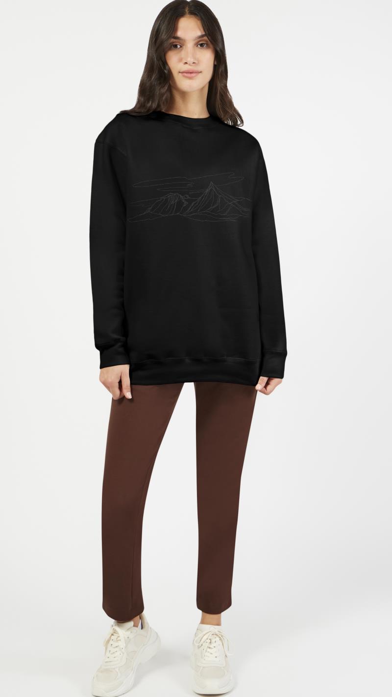 Garibaldi Long Sweatshirt - Womens - black 1