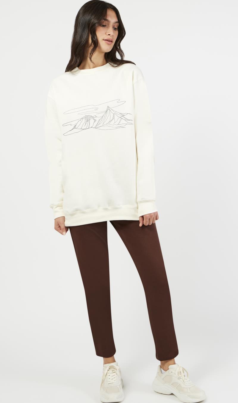 Garibaldi Long Sweatshirt - Womens - pearl 1