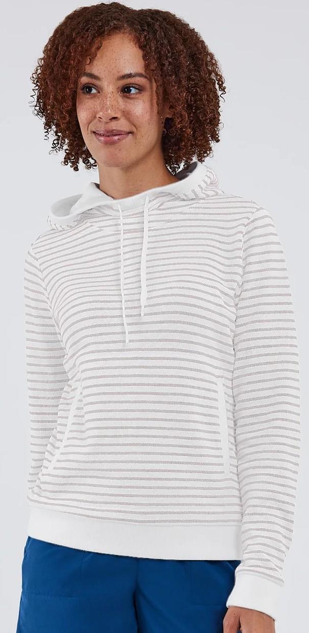 Hampton Hoodie - Womens - mocha latte stripe 1