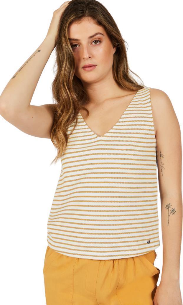 Hampton Tank - Womens - amber stripe 1