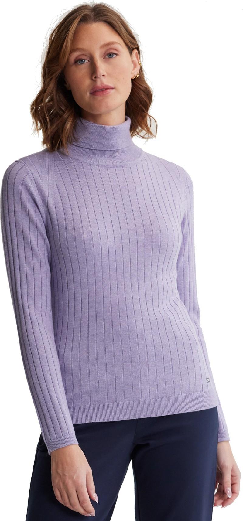 Isla Light Turtle Neck Sweater - Womens - violeta heather 1