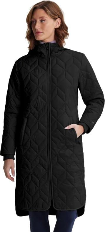 Juno Long Hooded Jacket - Womens - black 1