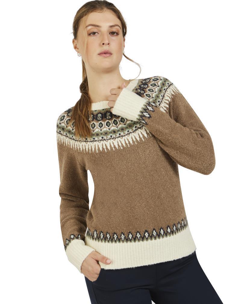 Keno Sweater - Womens - Taupe Fair Isle 1