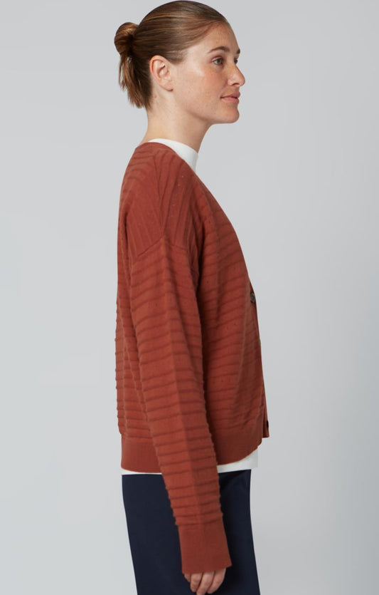 La Haye Cardigan - Womens - cinnamon 1