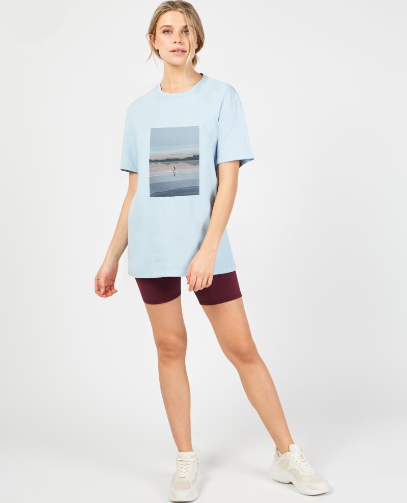 Long Tee - Womens - azure 1