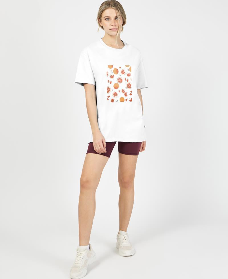 Long Tee - Womens - white / grapefruit 1