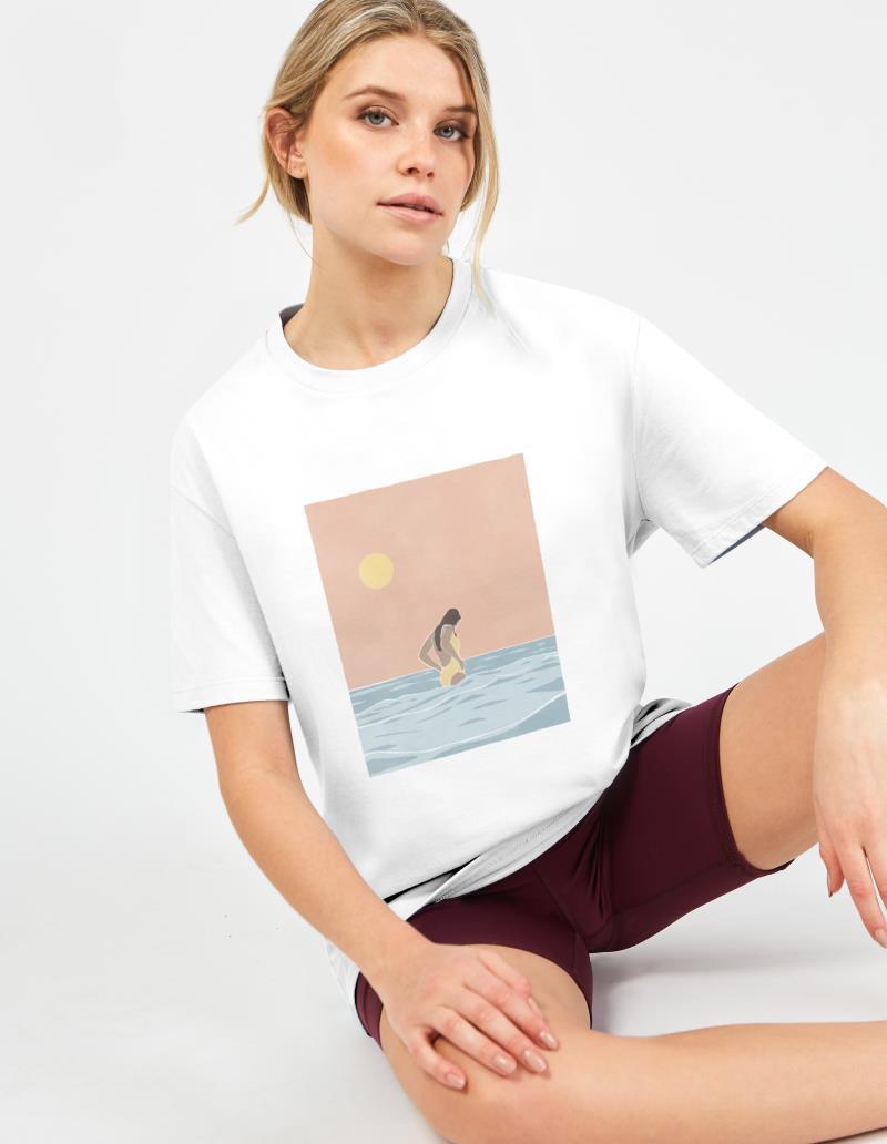 Long Tee - Womens - white / la pause 1