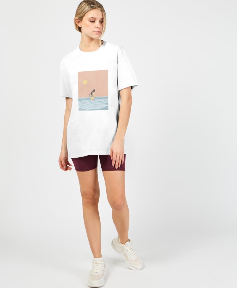 Long Tee - Womens - white / la pause 1